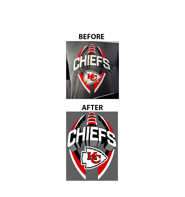 Before and after image vectorization